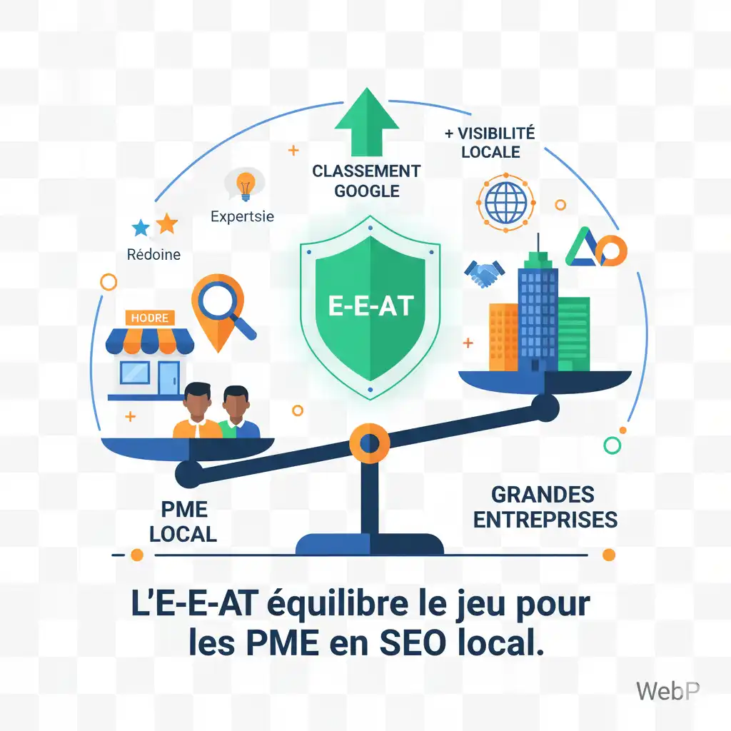 Comparatif SEO PME vs grandes entreprises avec l'E-E-A-T