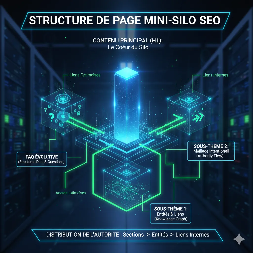 On-page SEO avancé : construire une page comme un mini-silo thématique (entités, headings, ancres, maillage)
