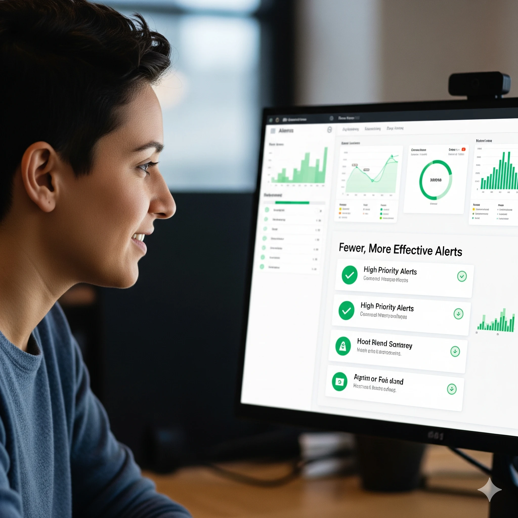 Dashboard de monitoring SEO avec positions, indexation et Core Web Vitals